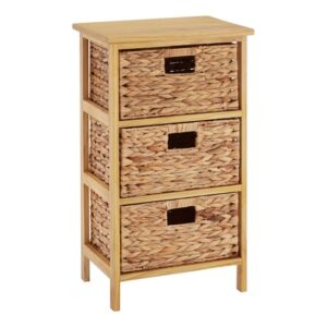 Maize Wooden Chest Of 3 Basket Drawers In Natural