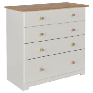 Chorley Wooden Chest Of 4 Drawers In White And Oak