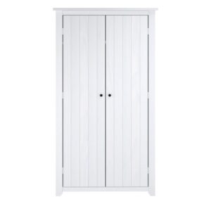 Havanan Wooden Wardrobe With 2 Doors In White