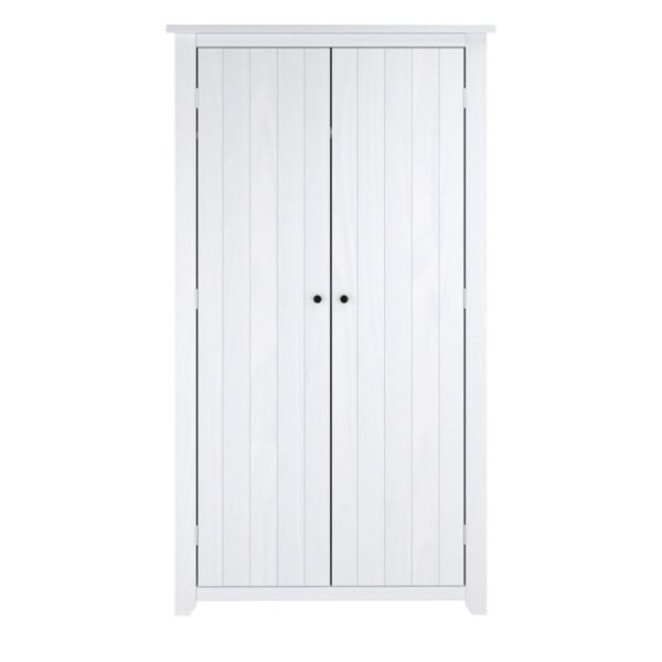 Havanan Wooden Wardrobe With 2 Doors In White