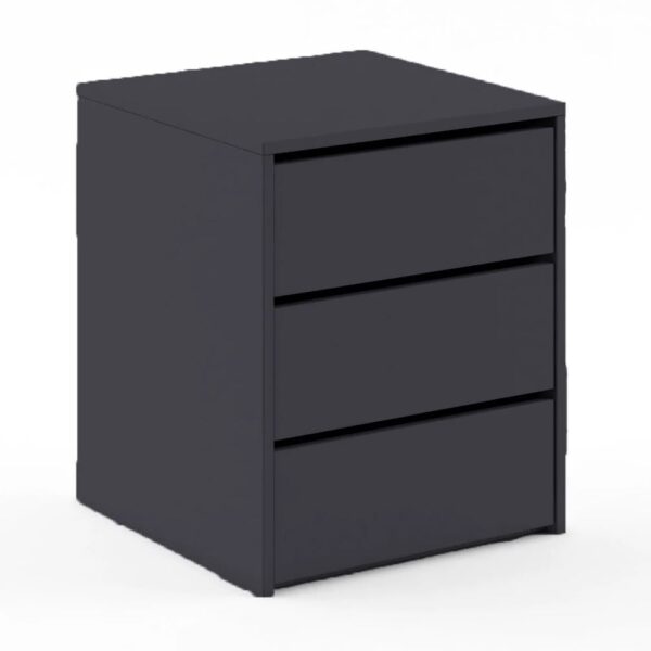 Ionia Wooden Chest of 3 Drawers In Matt Black