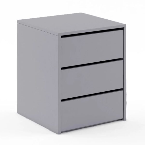 Ionia Wooden Chest of 3 Drawers In Matt Grey