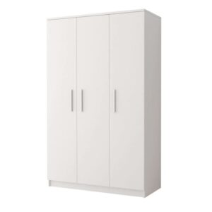 Oxnard Wooden Wardrobe With 3 Doors In Matt White