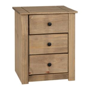 Pavia Wooden Chest Of 3 Drawers In Natural Wax