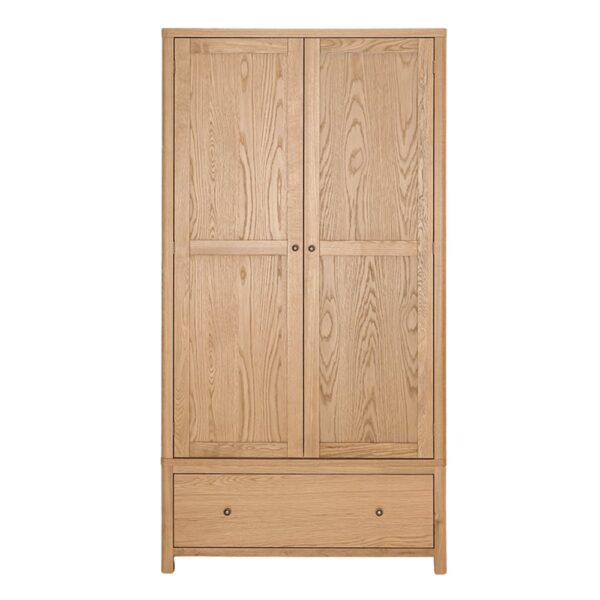 Reston Wooden Wardrobe With 2 Doors 1 Drawer In Oak