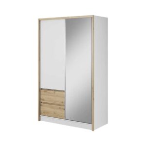Sedona 134cm Woooden Wardrobe With 2 Sliding Doors In Artisan Oak