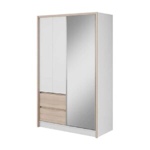 Sedona 134cm Woooden Wardrobe With 2 Sliding Doors In Sonoma Oak