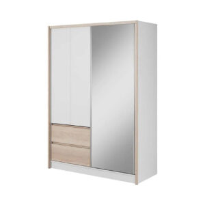 Sedona 154cm Woooden Wardrobe With 2 Sliding Doors In Sonoma Oak