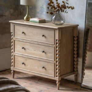 Arta Wooden Chest Of 3 Drawers In Natural