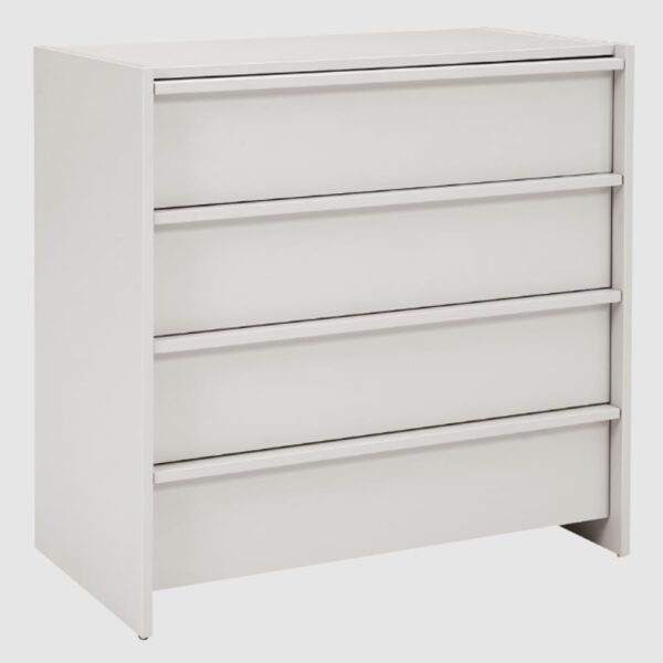 Albany Wooden Chest Of 4 Drawers In Stone
