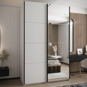 Tarzana III Wooden Wardrobe With 2 Sliding Doors In White