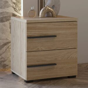 Viola Wooden Bedside Table With Left Handle In Oiled Oak