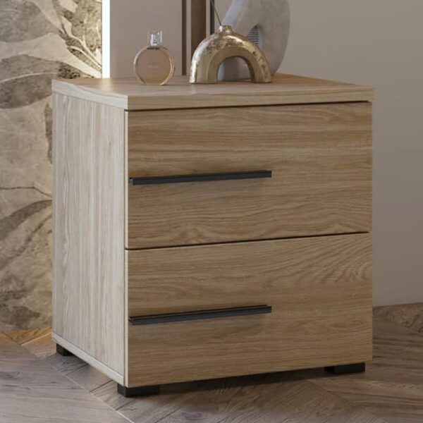 Viola Wooden Bedside Table With Left Handle In Oiled Oak
