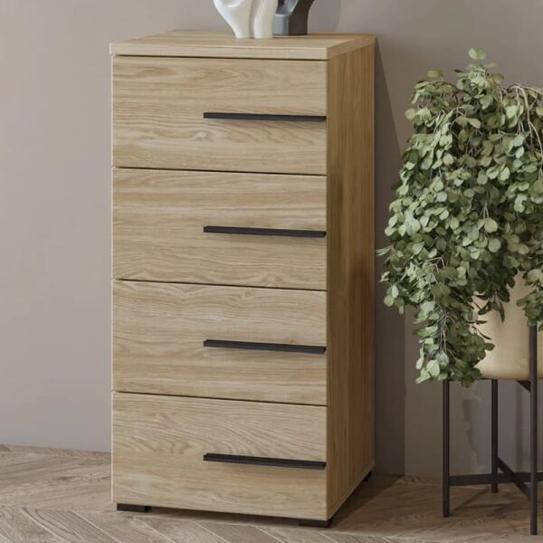 Viola Wooden Chest Of 4 Drawers In Oiled Oak