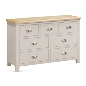 Waldorf Wooden Chest Of 7 Drawers In Oak And White