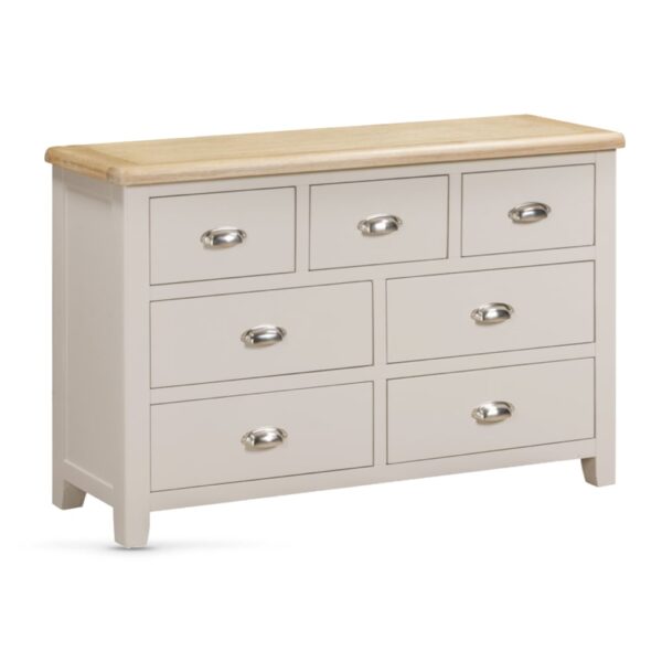 Waldorf Wooden Chest Of 7 Drawers In Oak And White