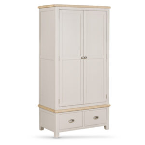 Waldorf Wooden Wardrobe With 2 Doors 2 Drawers In Oak And White