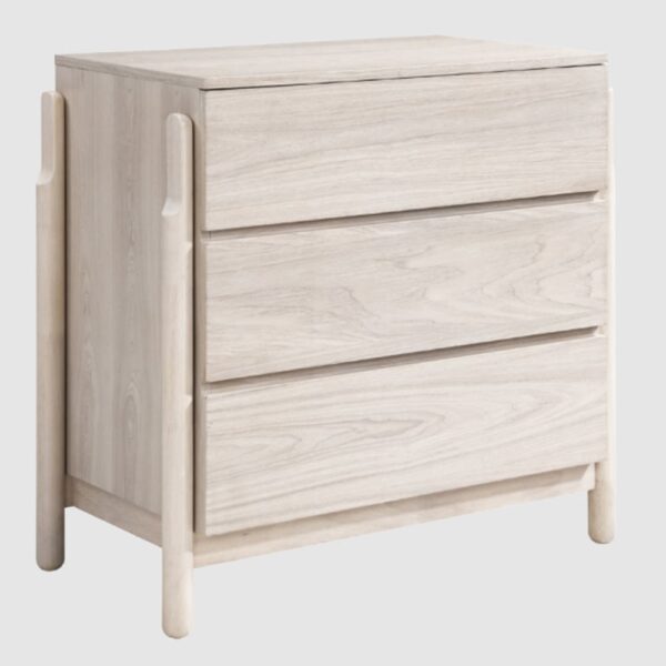Wichita Wooden Chest Of 3 Drawers In White Wash Oak